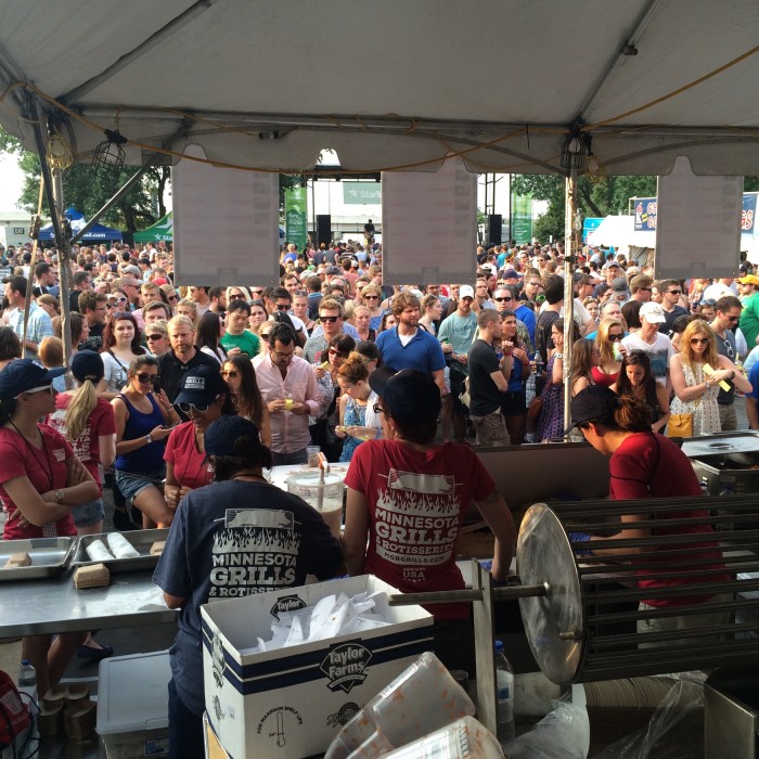 Grilling at Basilica Block Party